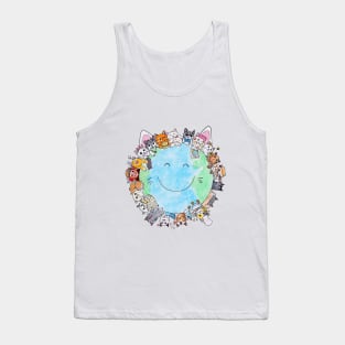 Choose your Purrsonality - Happy Cat Planet Tank Top